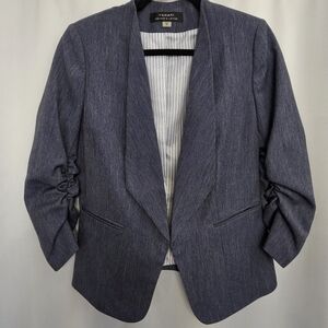 BRAND NEW Women's Sz 10 Tahari ASL Indigo Blazer 3/4 Gathered Sleeve